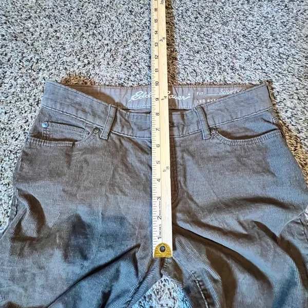 Eddie Bauer Womens Brown Corduroy‎ Pants Slightly Curvy Bootcut Size 30 - Image 6