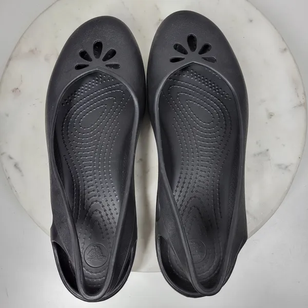 Crocs Taylor Slingback Ballet‎ Flats Womens 11 Black Pull On Waterproof Outdoor - Image 12