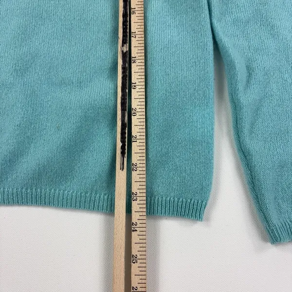 Charter Club Sweater Womens M Blue 100% Cashmere Crew Neck Lightweight Pullover - Image 3