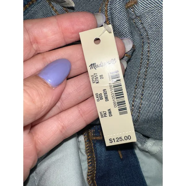 MADEWELL | NWT 9" Delmar Wash Eco Edition High-Rise‎ Skinny Crop Jeans, 28 - Image 7