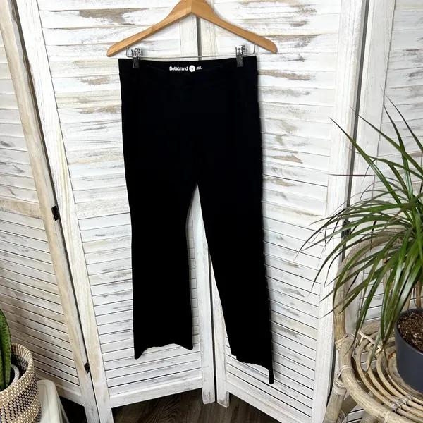 BETABRAND Women's Wide Leg Yoga Work Pant Faux Pockets Black Medium - Image 7