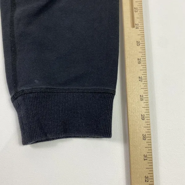 Lululemon Jogger Pants Womens 2 Black Ribbed Cuffs Back Zip Pocket Logo Lounge‎ - Image 2