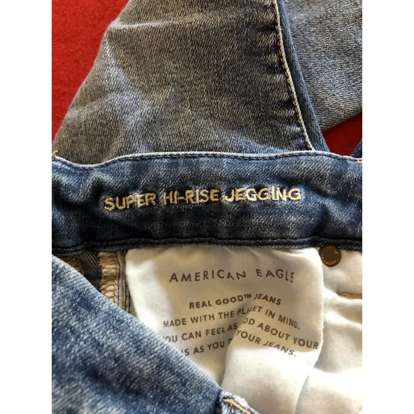American Eagle Outfitters the luxe jean super hi-rise jegging Size 8 - Image 6