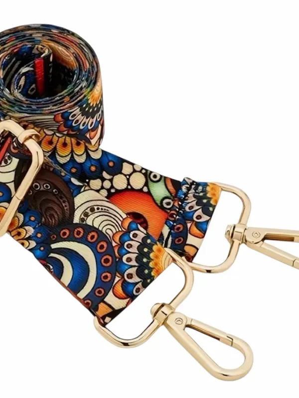 Colorful Mandala Print Adjustable Bag Strap Blue - Image 2