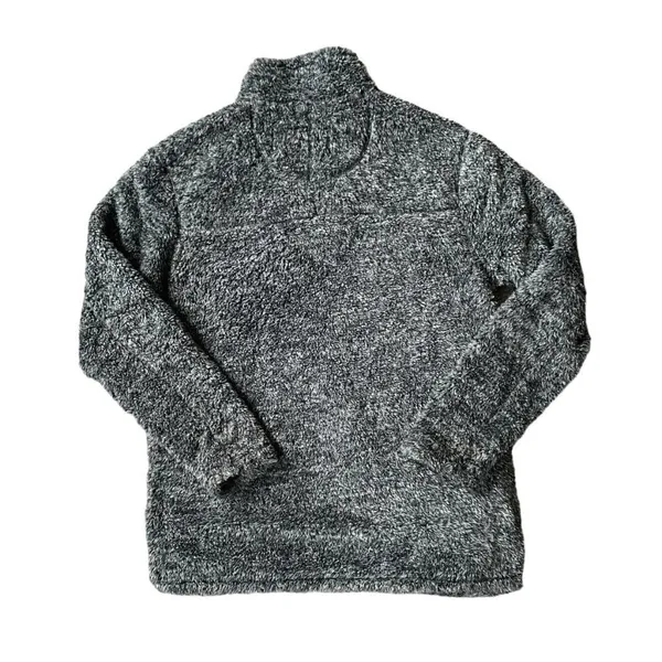 Alpine Sherpa women's M gray quarter zip pullover long sleeve zip up collared - Image 6