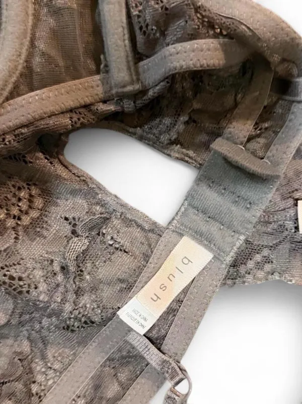 BLUSH Grey Floral Lace Chemise & Matching Panty Lingerie Set NWOT Retail $78 - Image 5