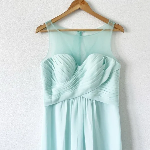 Kleinfeld Morning Mist Bridesmaid Maxi Dress Formal Wedding Gown - Image 3
