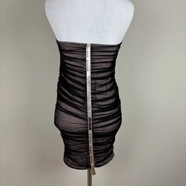 House Of‎ CB London Dress Small Black Strapless Mini Bodycon Cocktail Whimsigoth - Image 6
