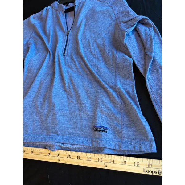 Patagonia R1 Regulator Quarter Zip Pullover Womens Small Purple Grid Fleece USA - Image 2