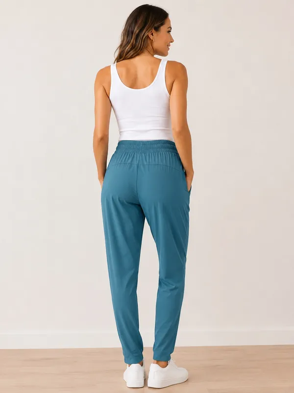 Xersion Teal Elastic Waistband Joggers - Image 2