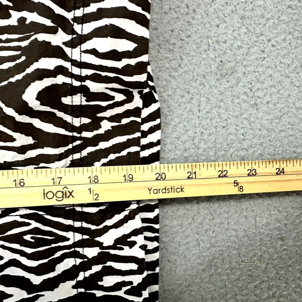 Chicos‎ Cargo Mini Skirt Womens 2 Large Brown Zebra Stretch Resort Preppy Travel - Image 6