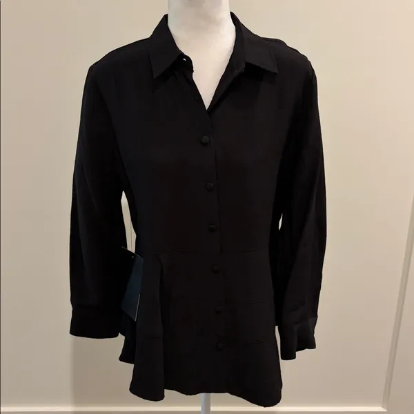 New With Tags Tuckernuck Pomander Place Black Aspen Blouse Sz M - Image 6