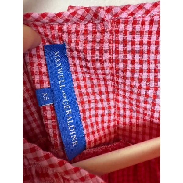 Maxwell and Geraldine The Rose Gingham Mini Dress Sz. XS - Image 7