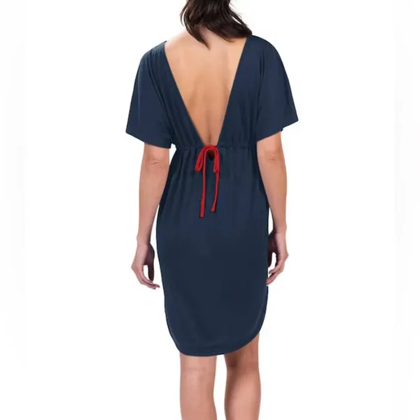 New England Patriots Versus Swim Cover Up Womens Size XS Navy G-III 4‎ Her - Image 4