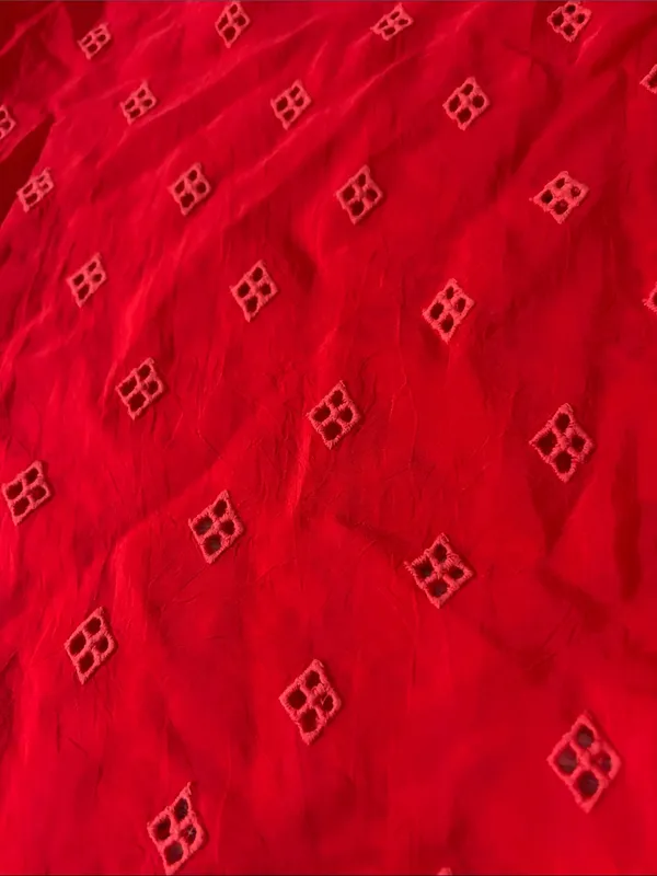 Johnny Was Luanna Red Eyelet Scoop Neck Tank Blouse - Image 9