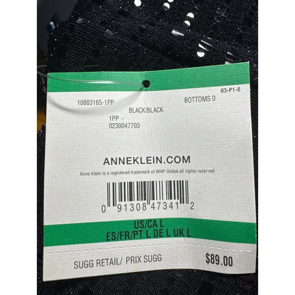 Anne Klein Black‎ Sequin Wide Leg Pants Size L - Image 6