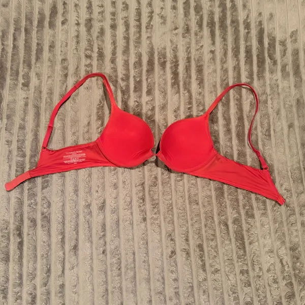 Victoria's Secret Coral Pink Push-Up Padded Underwire Bra 34B‎ 360070-2 - Image 5