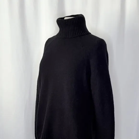 J. CREW Turtleneck Sweater Supersoft Yarn Solid Black Wool Alpaca Knit X-Small - Image 7