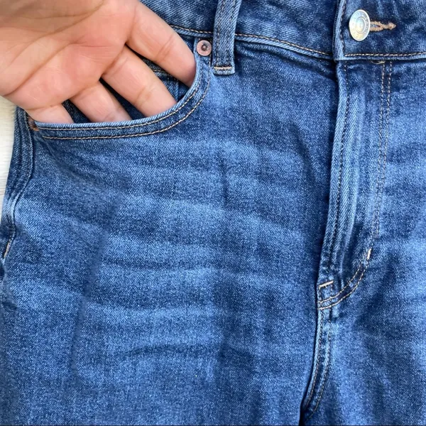 Jeans Mom Denim Stretch Blue 5 Pocket Size 8 American Eagle Women’s - Image 6