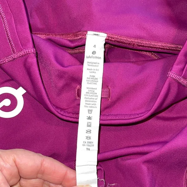 Lululemon X Peloton Women Together We Go Far Fast Free Legging Fuchsia Sz 4 NWOT - Image 8