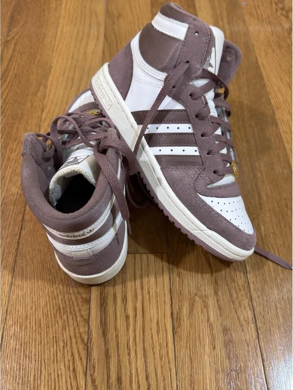Size US 7 Women’s Adidas Top Ten RB High Casual Sneaker Shoe White Pink. - Image 8