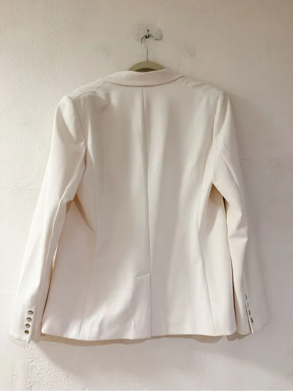 Veronica Beard Iconic Scuba Dickey Blazer Jacket in White Size 14 - Image 3