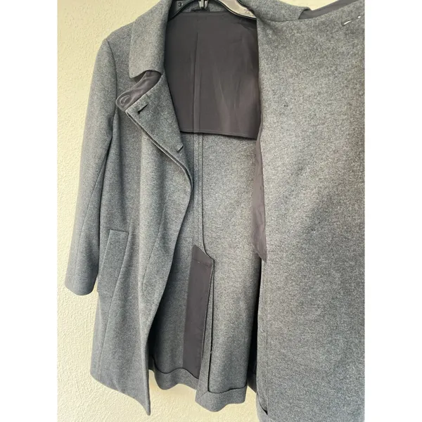 Brunello Cucinelli Gray Cashmere Coat Women’s S Quiet Luxury Old Money Formal - Image 8