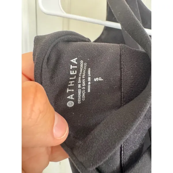 Athleta black strappy back sports bra size‎ medium - Image 4