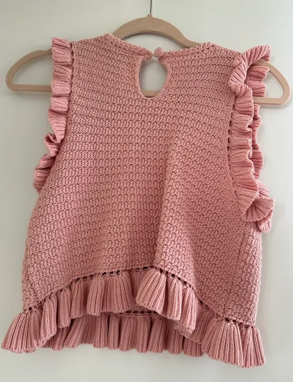 crochet pink Top - Image 3