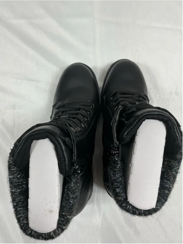 Womans New Bamboo Chief 18 Platform Ankle Boots Size 9 Black - Image 5