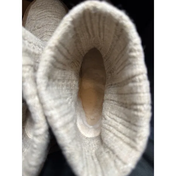 Women's UGG Classic Mini Cabelle Chestnut Suede/Knit Boot Sz 7 New In Box - Image 10