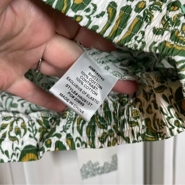 Tuckernuck Hyacinth House Green Floral‎ Gina Crop Top Size Large vacation beach - Image 5
