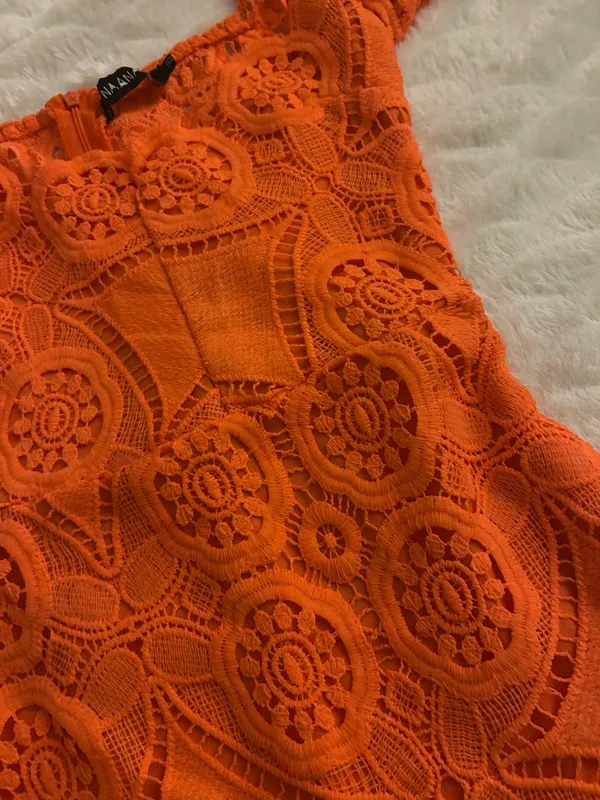 Orange citrus dress Size XS - Image 5
