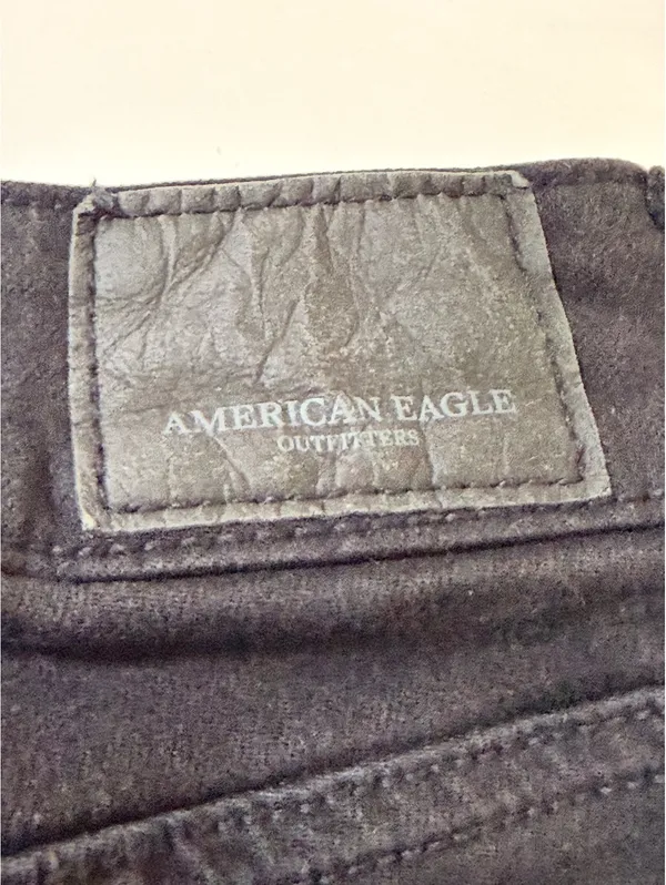 American Eagle Women’s Jegging Jeans Size 8 Reg Black Super Stretch Distressed - Image 7