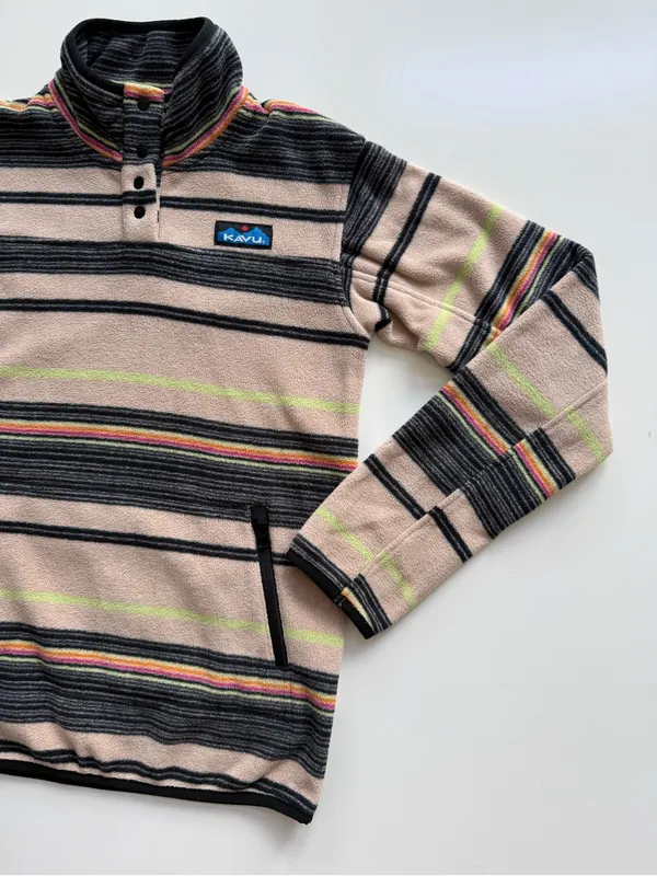 Kavu Cavanaugh Striped Pullover Fleece XXS - Image 4