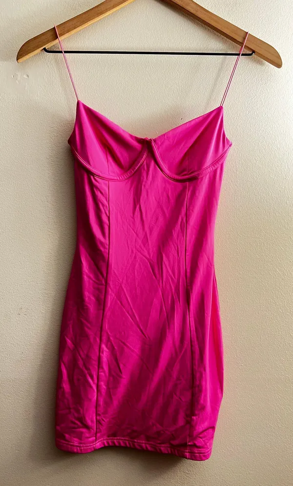Meshki Pink Mini Dress - Image 2