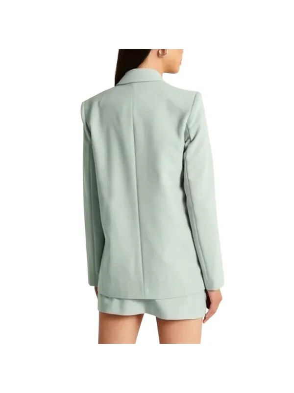 Abercrombie & Fitch Relaxed Suiting Blazer Mint Green Size M NWT Minimalist Cute - Image 10