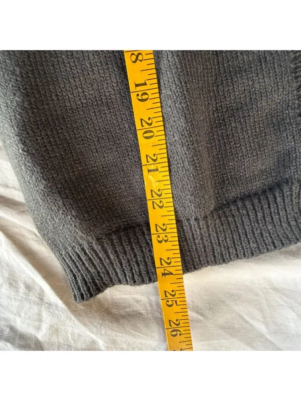 Women’s Cardigan Button Up Blue and Dark Grey Sweater Size M #260207 - Image 3