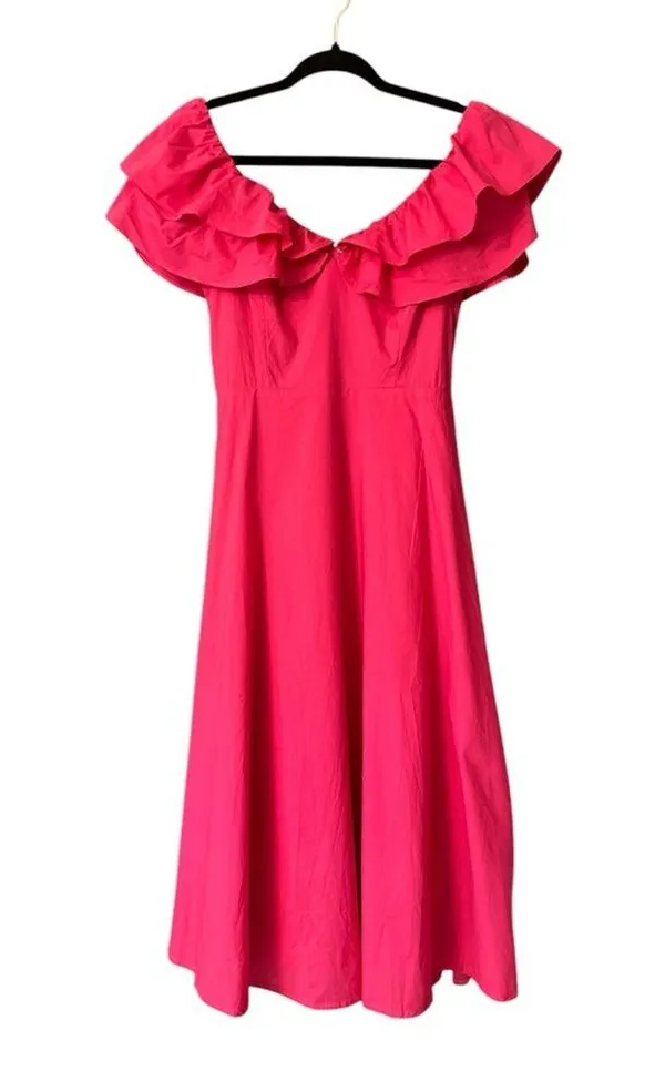 Petal + Pup Cabo frill sleeve dress in magenta NWT - Image 8