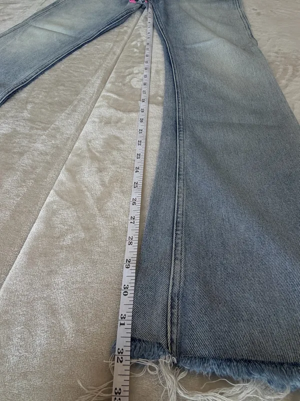 Etica Light Blue Flare Jeans Size 26 - Image 5