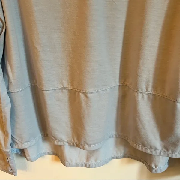 Zella Blue Long Sleeve Hi-Low Activewear T-Shirt | L - Image 4