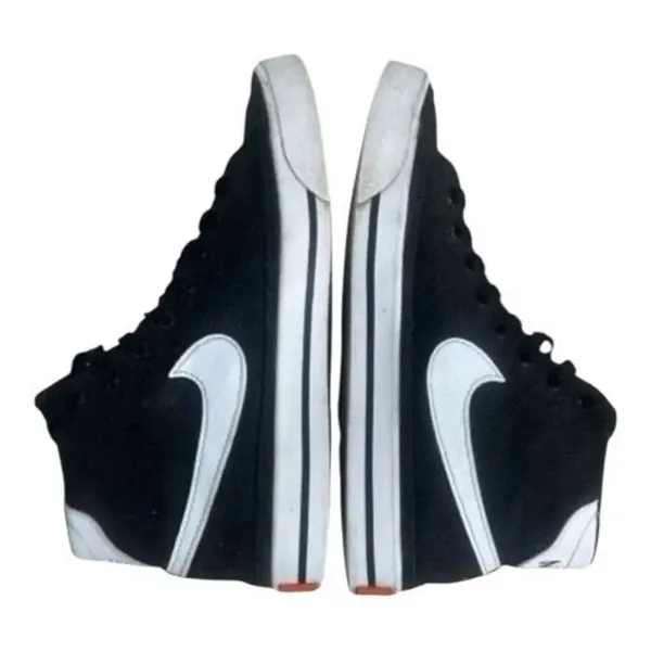Women’s Nike Court Legacy Canvas Sneakers Size 7 Mid Black White Lace Up Shoes - Image 4
