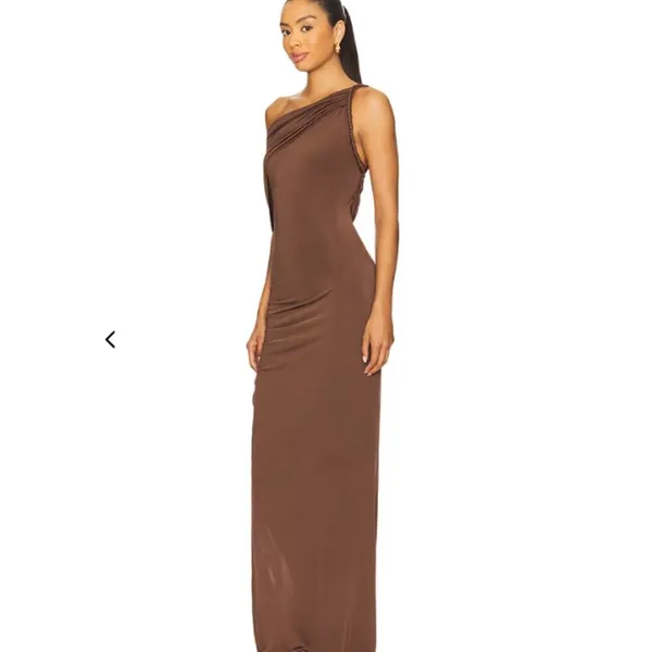 REVOLVE x LOVERS AND FRIENDS Francine Gown, Chocolate Brown - $229. - Image 4