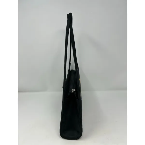 Women's Small Black Handbag School Bus Rulers Apples Crayons Notebook‎ - Image 4
