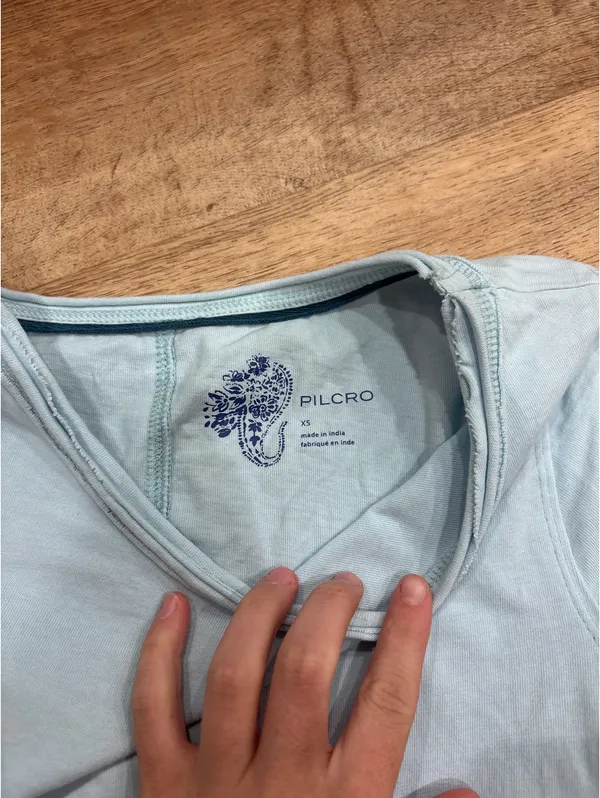 Pilcro Anthropologie blue tee - Image 2