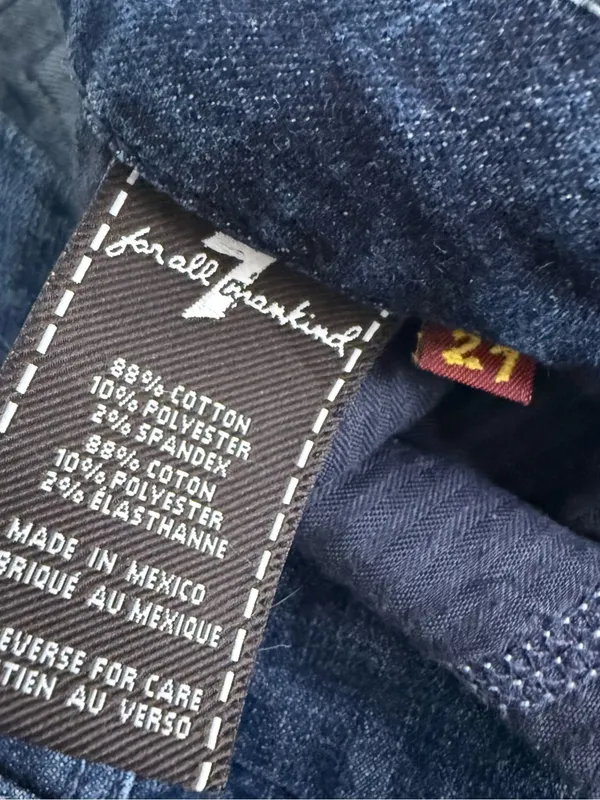 7 For All Mankind A Pocket Flare Jeans Women’s 27 Dark Wash Stretch Denim - Image 6