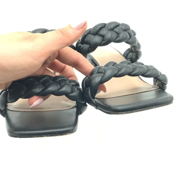 BCBGeneration FINAA Black Braided Block Heeled Sandals Size 10 - Image 10