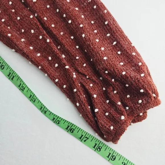 ADIBOSY NWT Polka Dot Textured Tie Back Sweater Long Sleeve‎ Knit Top Size L - Image 8