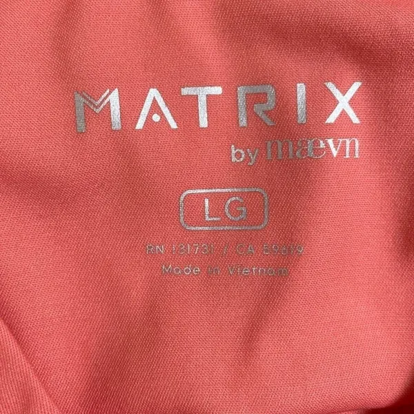 Matrix Women Nurse Core Scrub Top‎ Large Coral V-Neck Professional Medical 3501 - Image 6