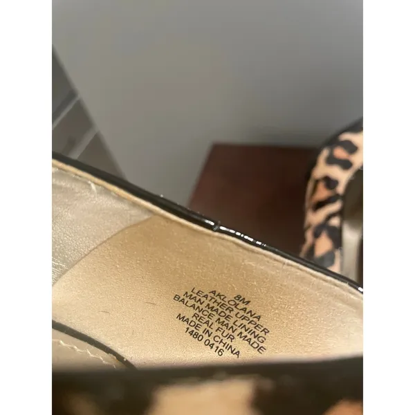 Anne Klein Heels Leopard Fur Leather Upper Size 8 - Image 7
